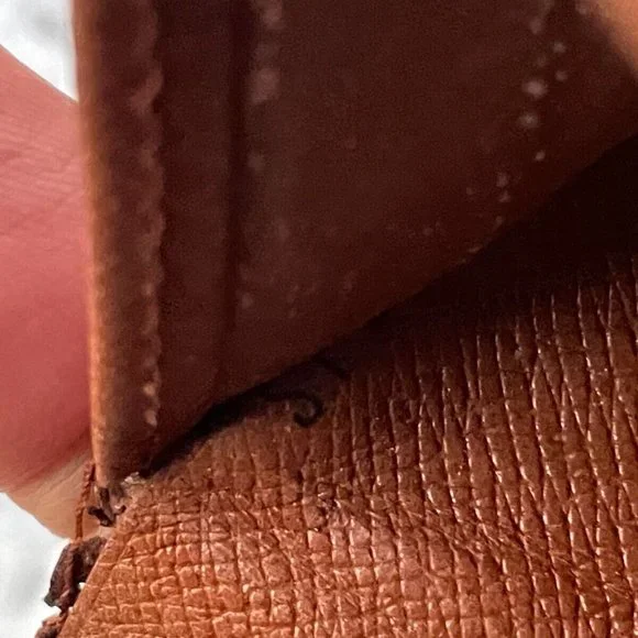 Vintage Louis Vuitton Wallet Card Holder Brown leather Made in France Authentic - Picture 11 of 11